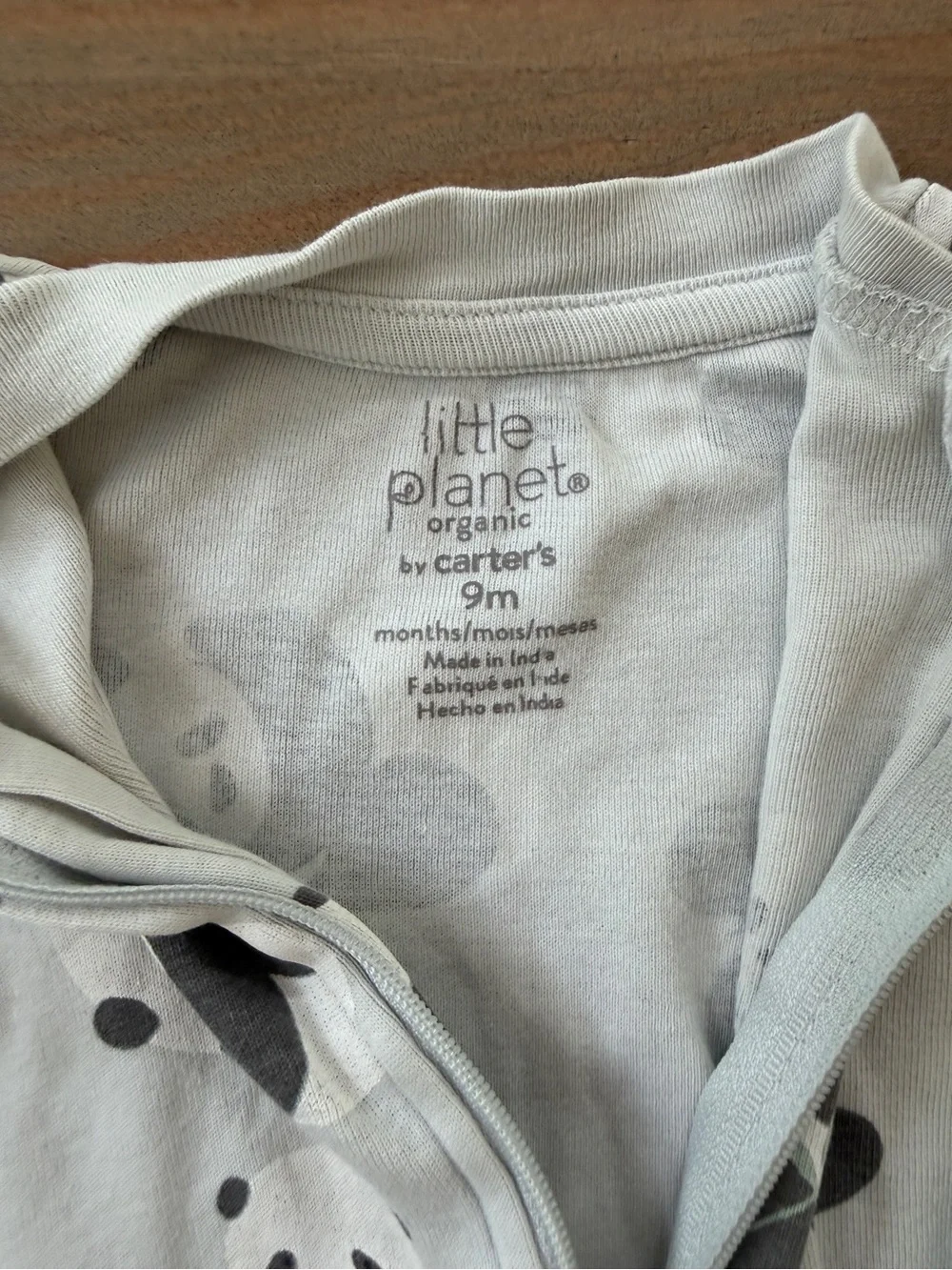 Little Planet Organic Cotton Panda Footed One-Piece Pajamas - 9 Months
